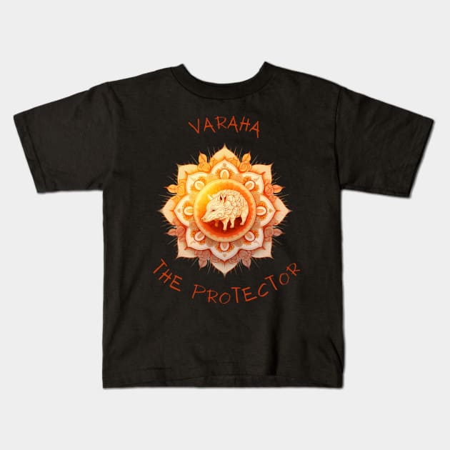 Varaha | Vishnu's Avatar | Boar God |Hinduism God Kids T-Shirt by T-signs